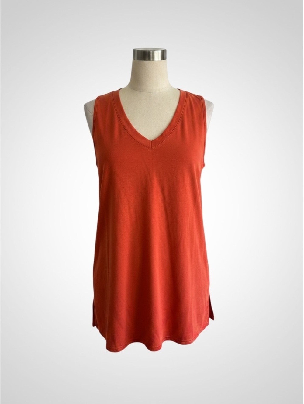 Sampeel coral sleeveless V-neck tank top